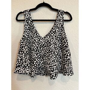 Bar III Black and White Tank Top